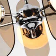 Chandelier Ceiling Light Mid Century Brown Glass Pendant Lamp - Image 14