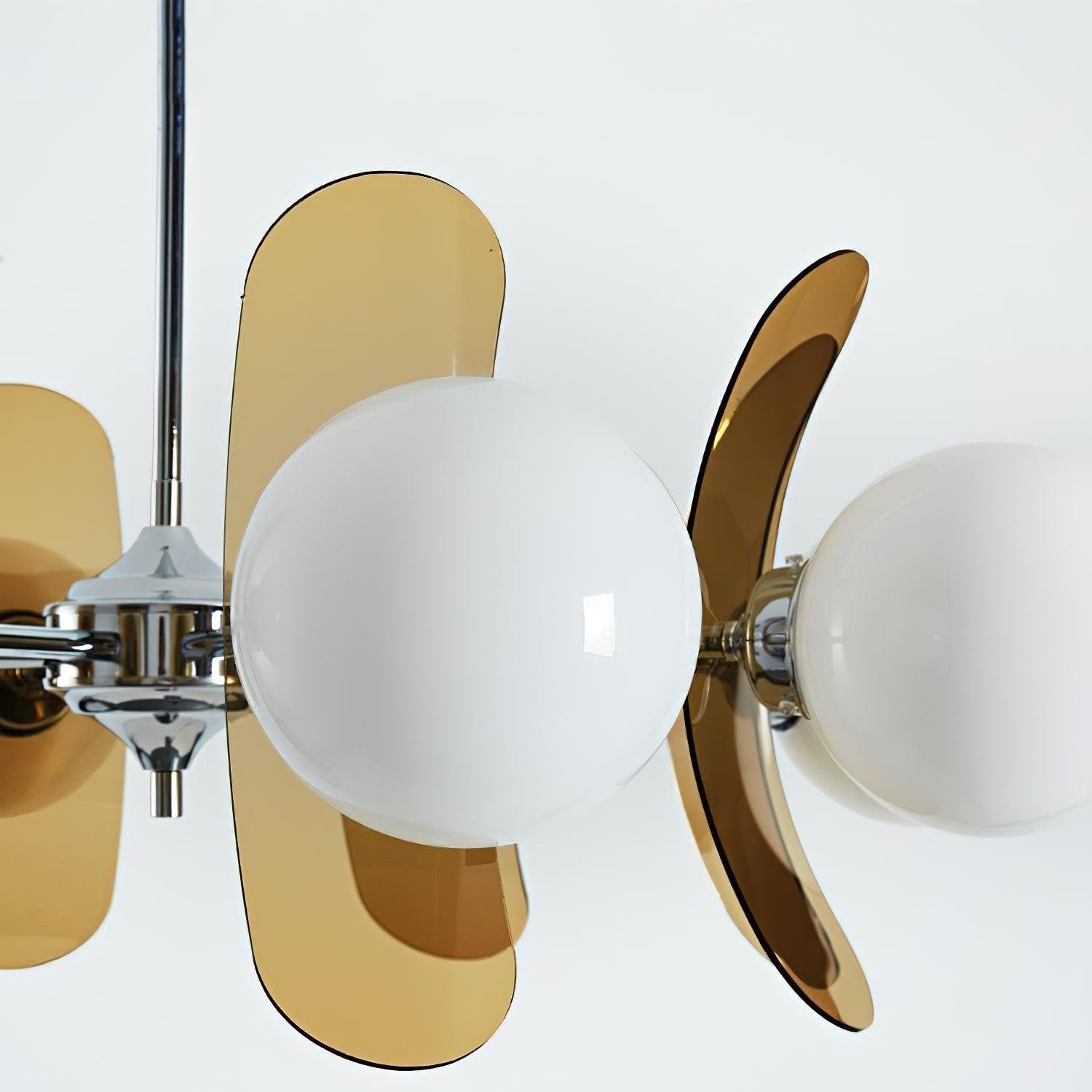 Chandelier Ceiling Light Mid Century Brown Glass Pendant Lamp - Image 15