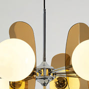 Chandelier Ceiling Light Mid Century Brown Glass Pendant Lamp - Image 16