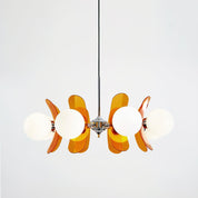 Chandelier Ceiling Light Mid Century Brown Glass Pendant Lamp - Image 22