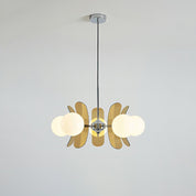 Chandelier Ceiling Light Mid Century Brown Glass Pendant Lamp - Image 25