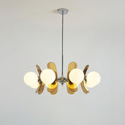 Chandelier Ceiling Light Mid Century Brown Glass Pendant Lamp - Image 27