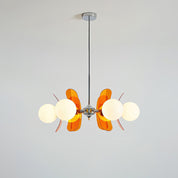 Chandelier Ceiling Light Mid Century Brown Glass Pendant Lamp - Image 30