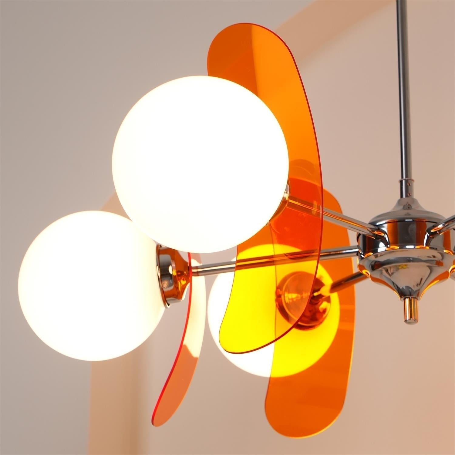 Chandelier Ceiling Light Mid Century Brown Glass Pendant Lamp - Image 32