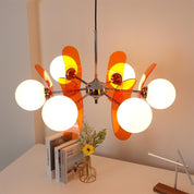 Chandelier Ceiling Light Mid Century Brown Glass Pendant Lamp - Image 37