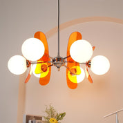 Chandelier Ceiling Light Mid Century Brown Glass Pendant Lamp - Image 38
