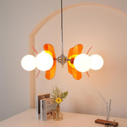 Chandelier Ceiling Light Mid Century Brown Glass Pendant Lamp - Image 4