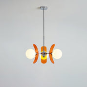 Chandelier Ceiling Light Mid Century Brown Glass Pendant Lamp - Image 41