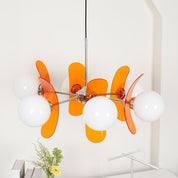 Chandelier Ceiling Light Mid Century Brown Glass Pendant Lamp - Image 6