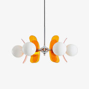 Chandelier Ceiling Light Mid Century Brown Glass Pendant Lamp - Image 8