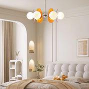 Chandelier Ceiling Light Mid Century Brown Glass Pendant Lamp - Image 9