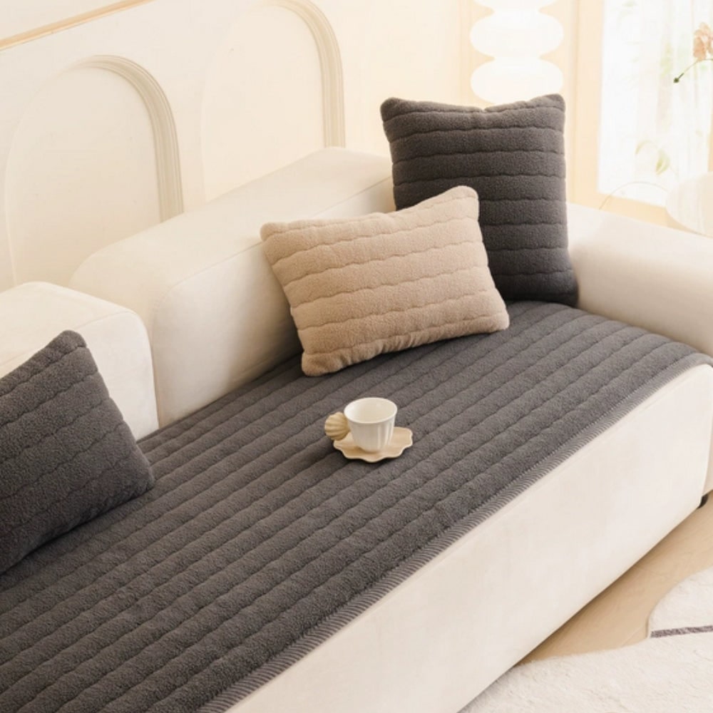Chic Plush Sofa Cover Protection and Style Living Room - Image 3