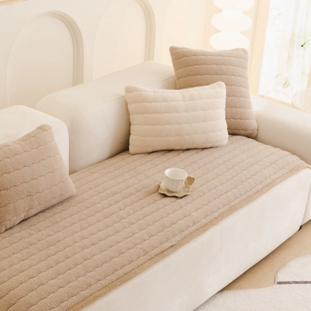 Chic Plush Sofa Cover Protection and Style Living Room - Image 4