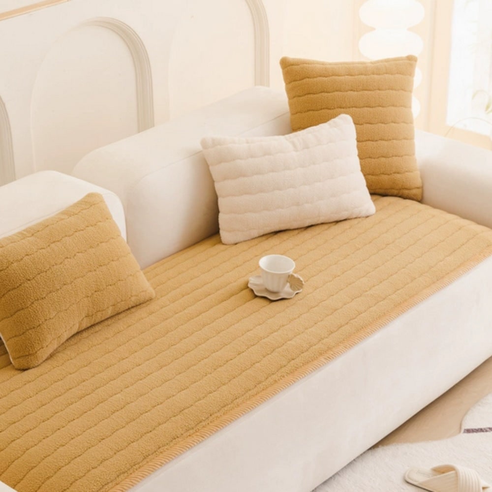 Chic Plush Sofa Cover Protection and Style Living Room - Image 5