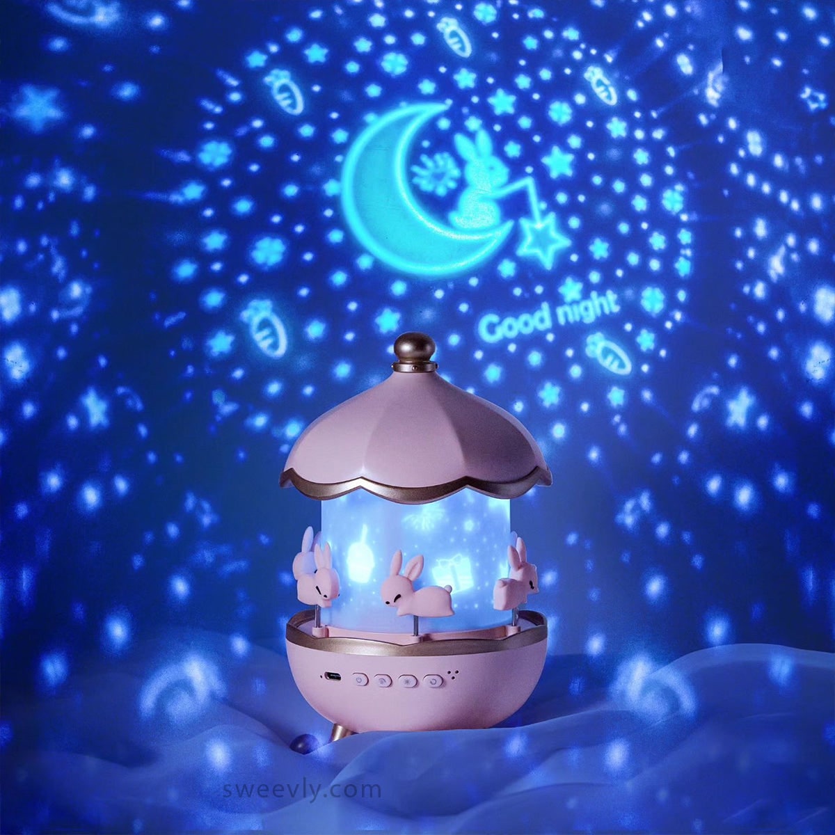 Children's Night Projector Cute Bunny Design Sleepy Time - Image 5