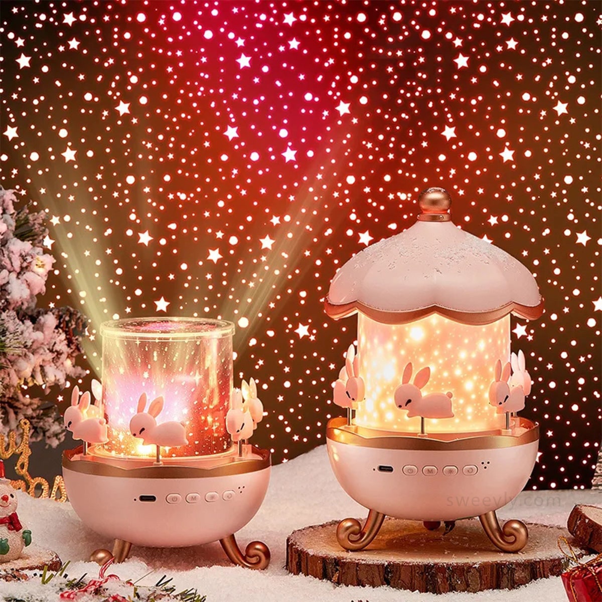 Children's Night Projector Cute Bunny Design Sleepy Time - Image 6