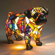 Colorful Stained Glass Dog Lamp Home Decor and Night Lighting - Image 13
