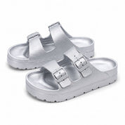 Comfortable Black Platform Sandals Cushioning Support - Image 10
