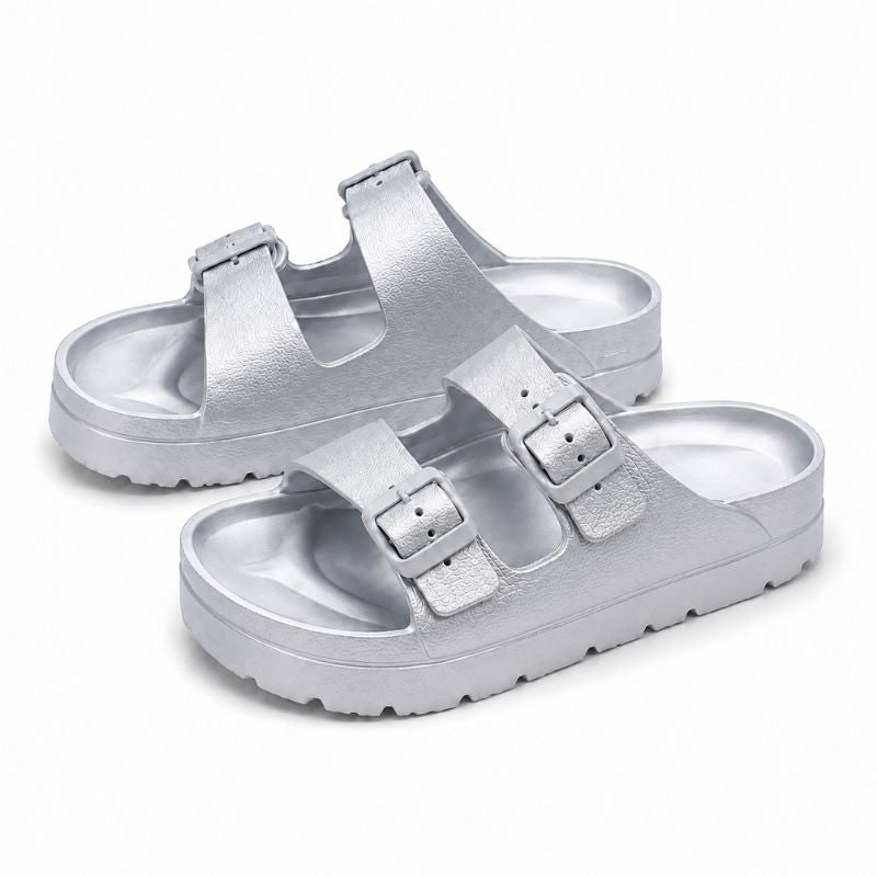 Comfortable Black Platform Sandals Cushioning Support - Image 10