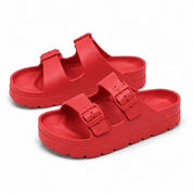 Comfortable Black Platform Sandals Cushioning Support - Image 11