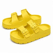 Comfortable Black Platform Sandals Cushioning Support - Image 12