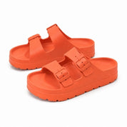 Comfortable Black Platform Sandals Cushioning Support - Image 13