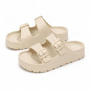 Comfortable Black Platform Sandals Cushioning Support - Image 6