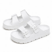 Comfortable Black Platform Sandals Cushioning Support - Image 7