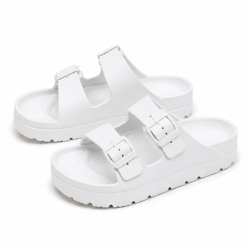 Comfortable Black Platform Sandals Cushioning Support - Image 7