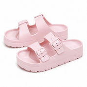 Comfortable Black Platform Sandals Cushioning Support - Image 8