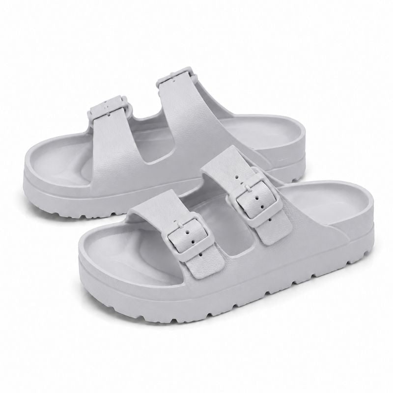 Comfortable Black Platform Sandals Cushioning Support - Image 9