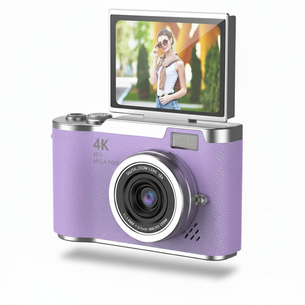 Compact Digital Camera Rechargeable Battery Flip Screen - Image 5