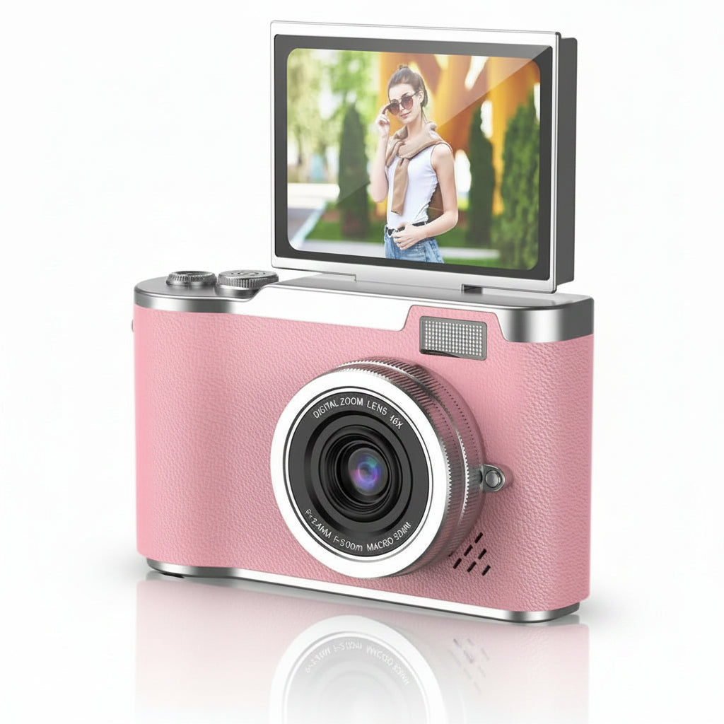 Compact Digital Camera Rechargeable Battery Flip Screen - Image 8