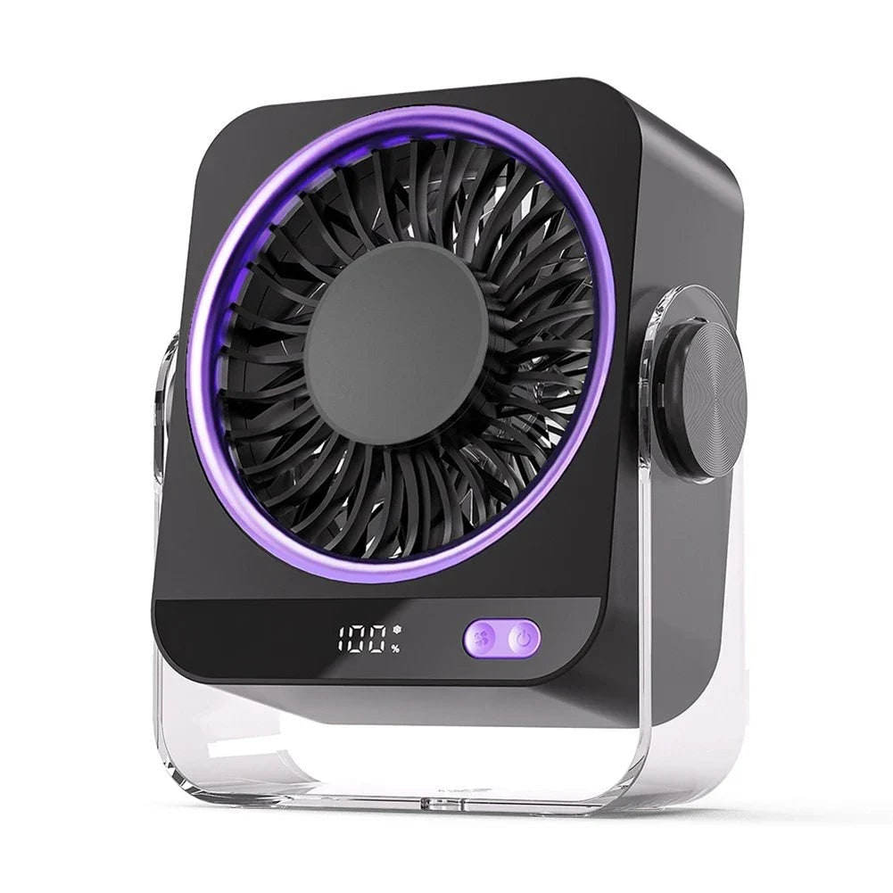 Compact Rechargeable Desk Fan Home Office Use Modern Design - Image 2