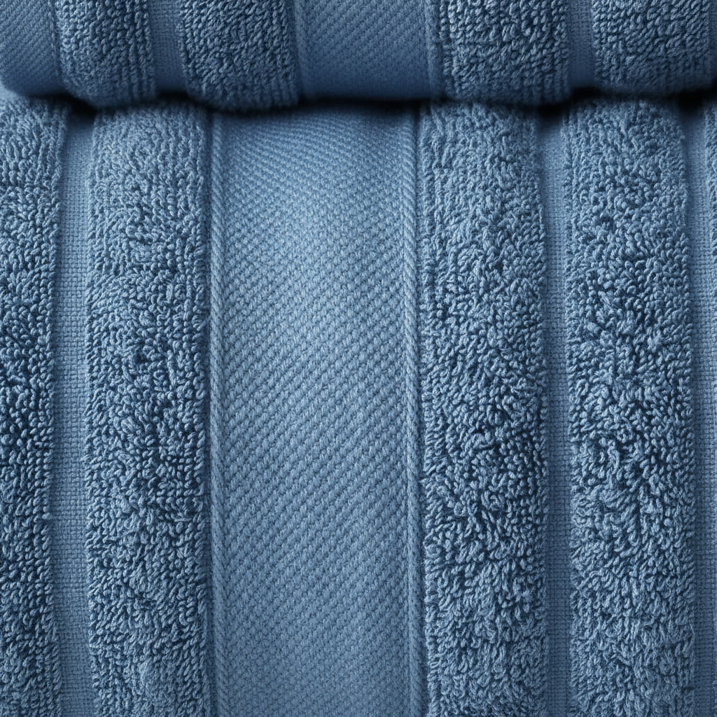 Cotton Bath Towel Set Soft Blue Absorbent Towels Home Use - Image 3