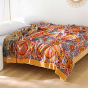 Cotton Blanket Woven Throw Boho Reversible 100% Cotton Sunrise - Image 2