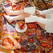 Cotton Blanket Woven Throw Boho Reversible 100% Cotton Sunrise - Image 5