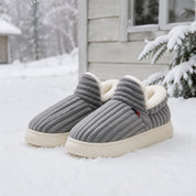 Cozy Fleece Lined Slippers Non-Slip Sole Indoor Comfort - Image 4