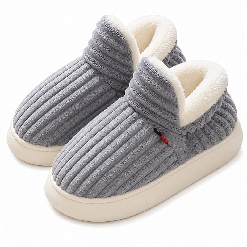Cozy Fleece Lined Slippers Non-Slip Sole Indoor Comfort - Image 5