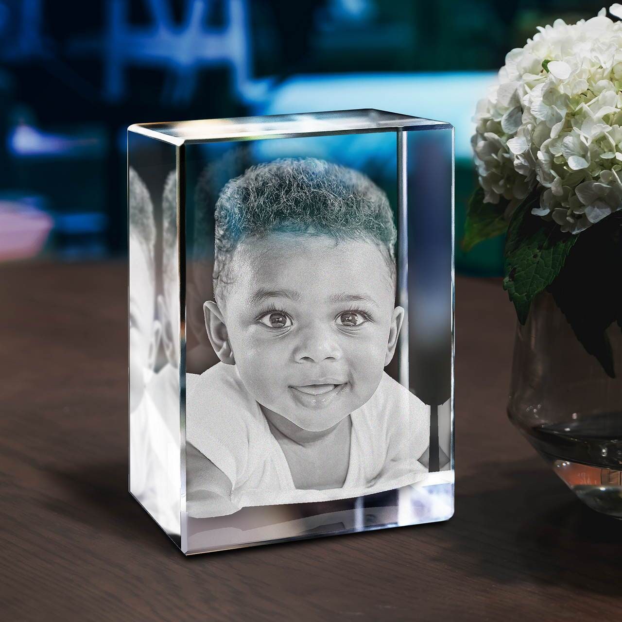 Custom Photo Crystal Keepsake Personalized 3D Art Display Memories - Image 4