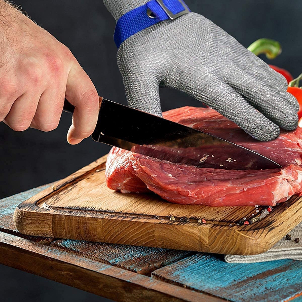 Cut-Resistant Stainless Steel Safety Glove Food Prep and Cooking - Image 3