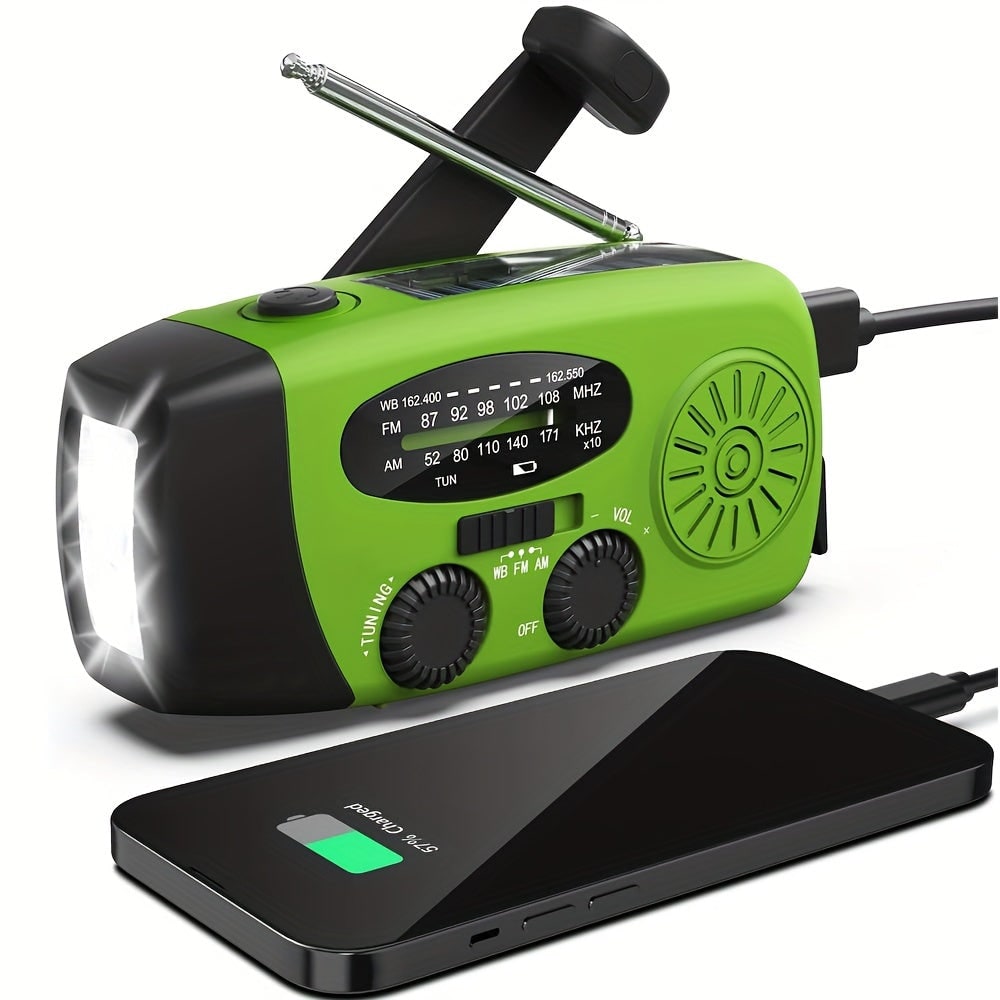 Emergency Radio Power Bank Solar Hand Crank Noaa Receiver - Image 1