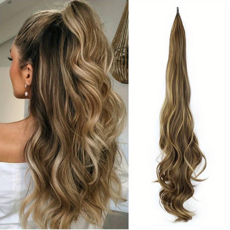 Flexible Ponytail Extension Long Full Hair Easy Wrap Style - Image 1