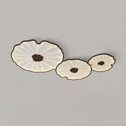 Flush Mount Ceiling Light Wood Finish and Lotus Leaf Design - Image 3