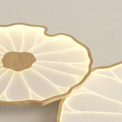 Flush Mount Ceiling Light Wood Finish and Lotus Leaf Design - Image 30