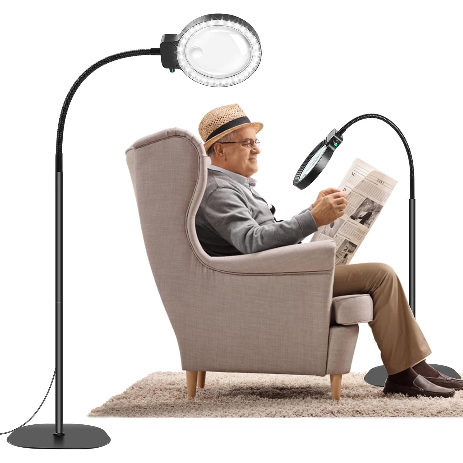 Full-Page Magnifier LED Light Hands-Free Reading Aid - Image 1