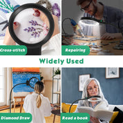 Full-Page Magnifier LED Light Hands-Free Reading Aid - Image 2