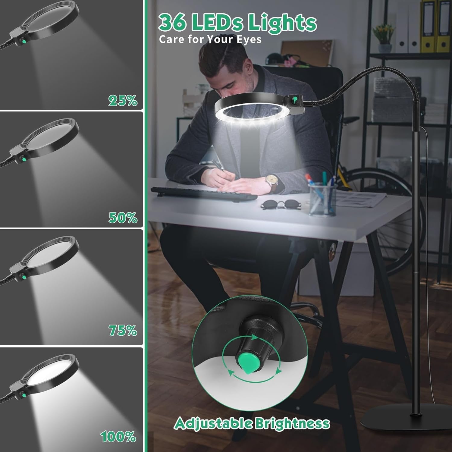 Full-Page Magnifier LED Light Hands-Free Reading Aid - Image 3