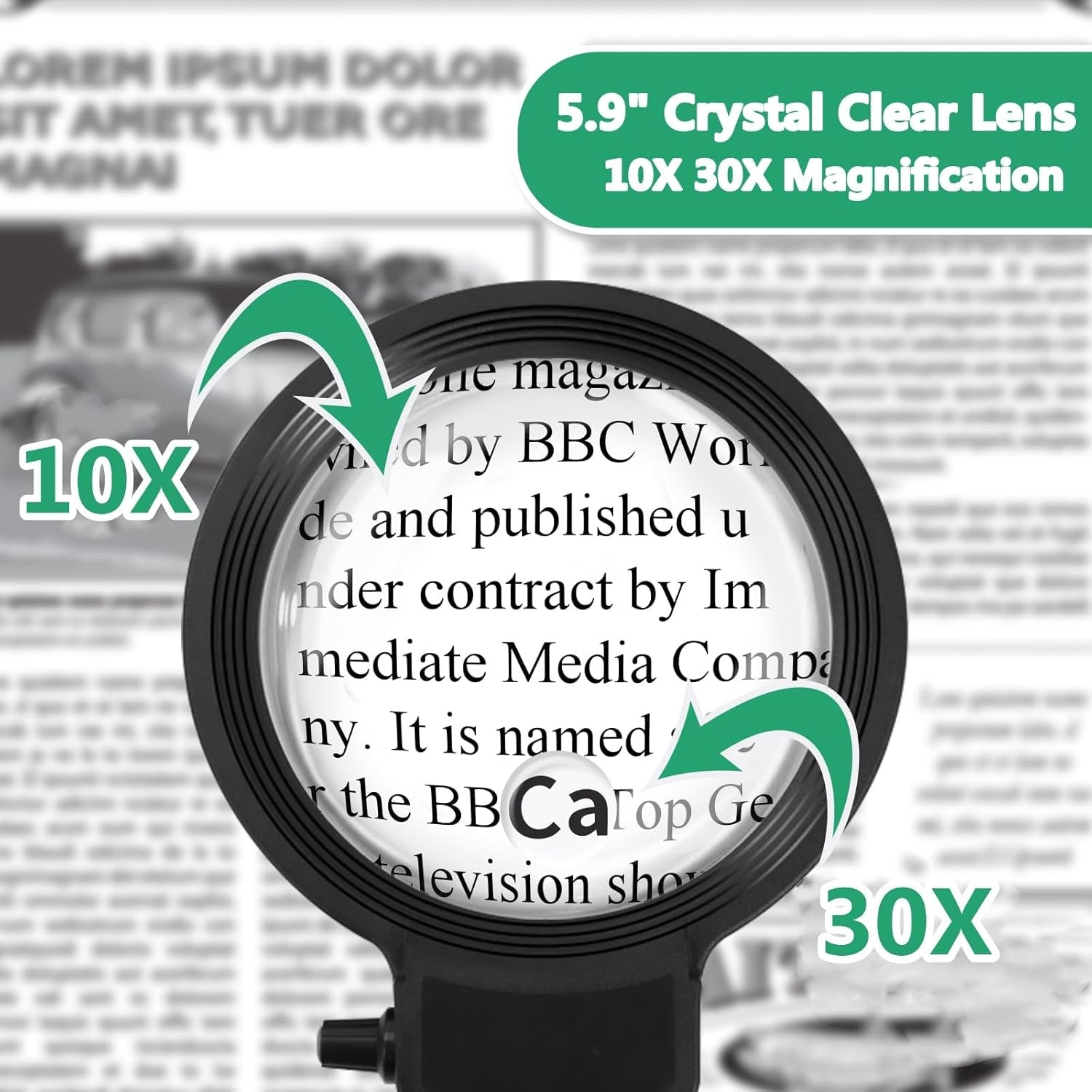 Full-Page Magnifier LED Light Hands-Free Reading Aid - Image 5