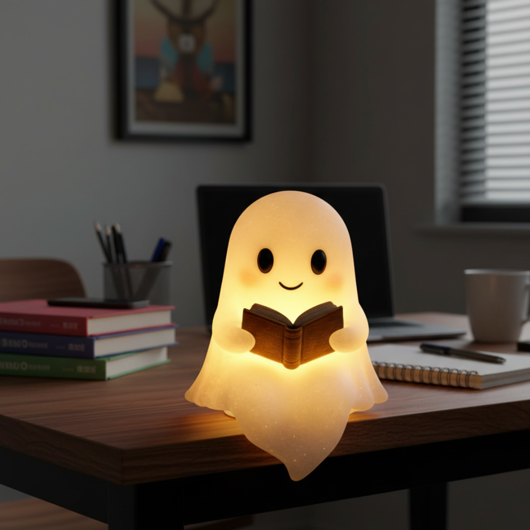 Ghost Night Light Cute LED Table Lamp Warm Glow - Image 1